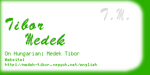 tibor medek business card